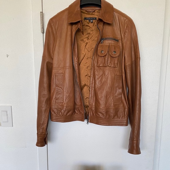 Theory | Trucker Style Leather Jacket LIKE NEW!! - Picture 2 of 8